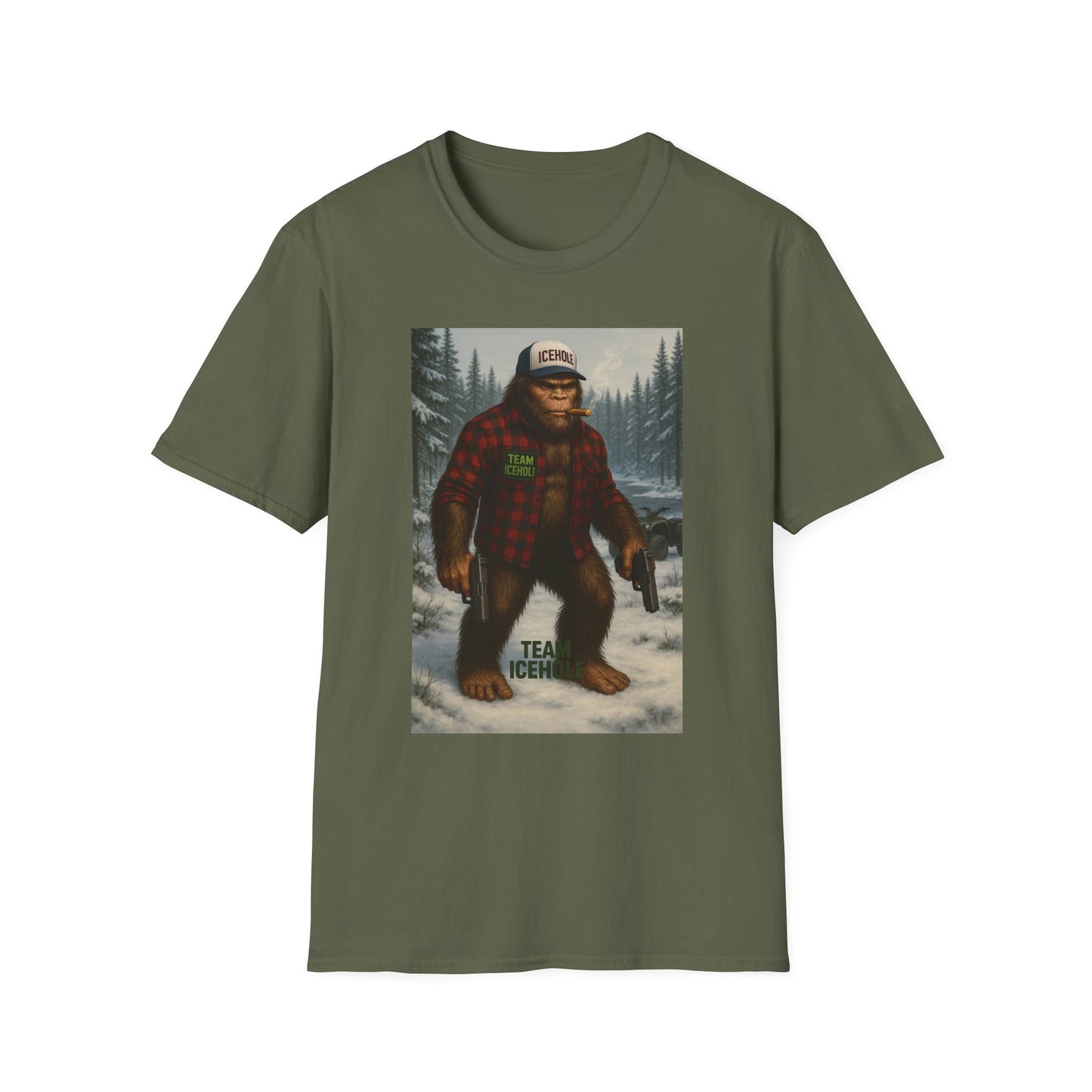 T-Shirt - Team IceHole Big Foot Mascot Feel the Nature!