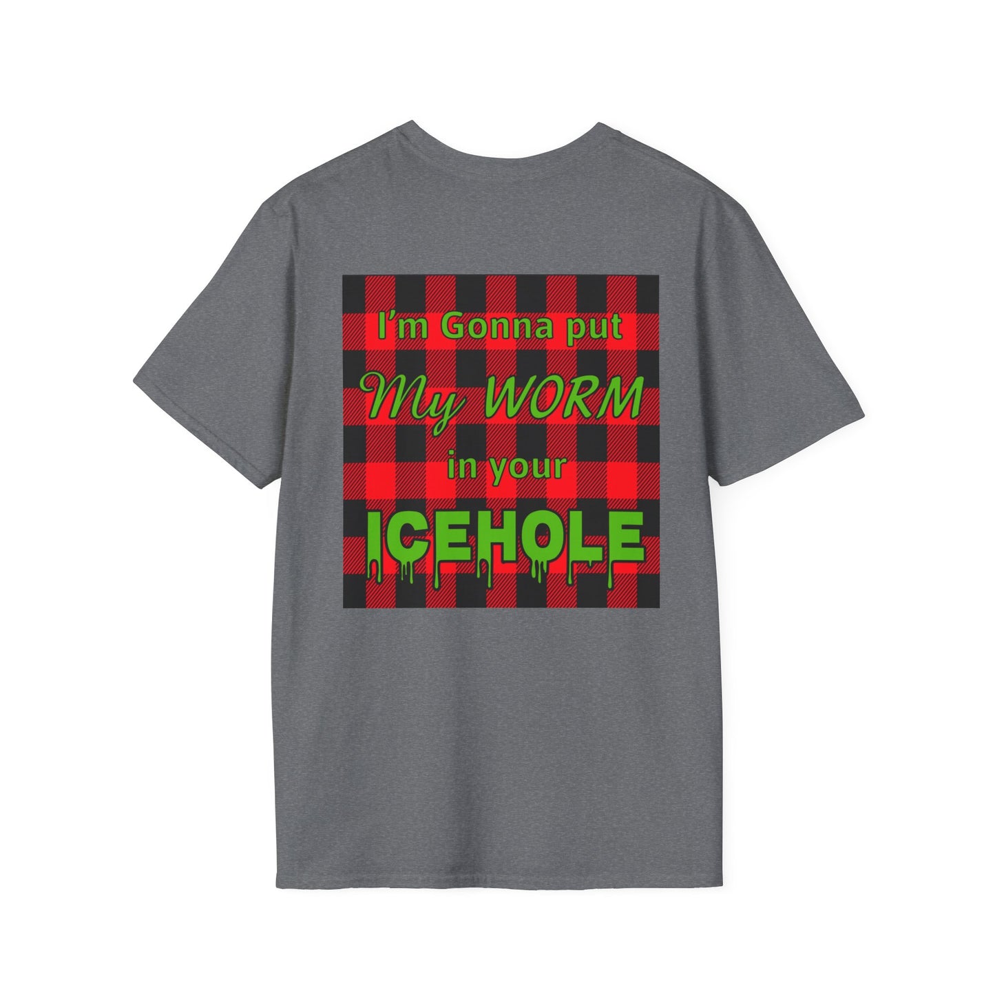 T-Shirt for Outdoor Enthusiasts - Team IceHole BigFoot Holding Logo