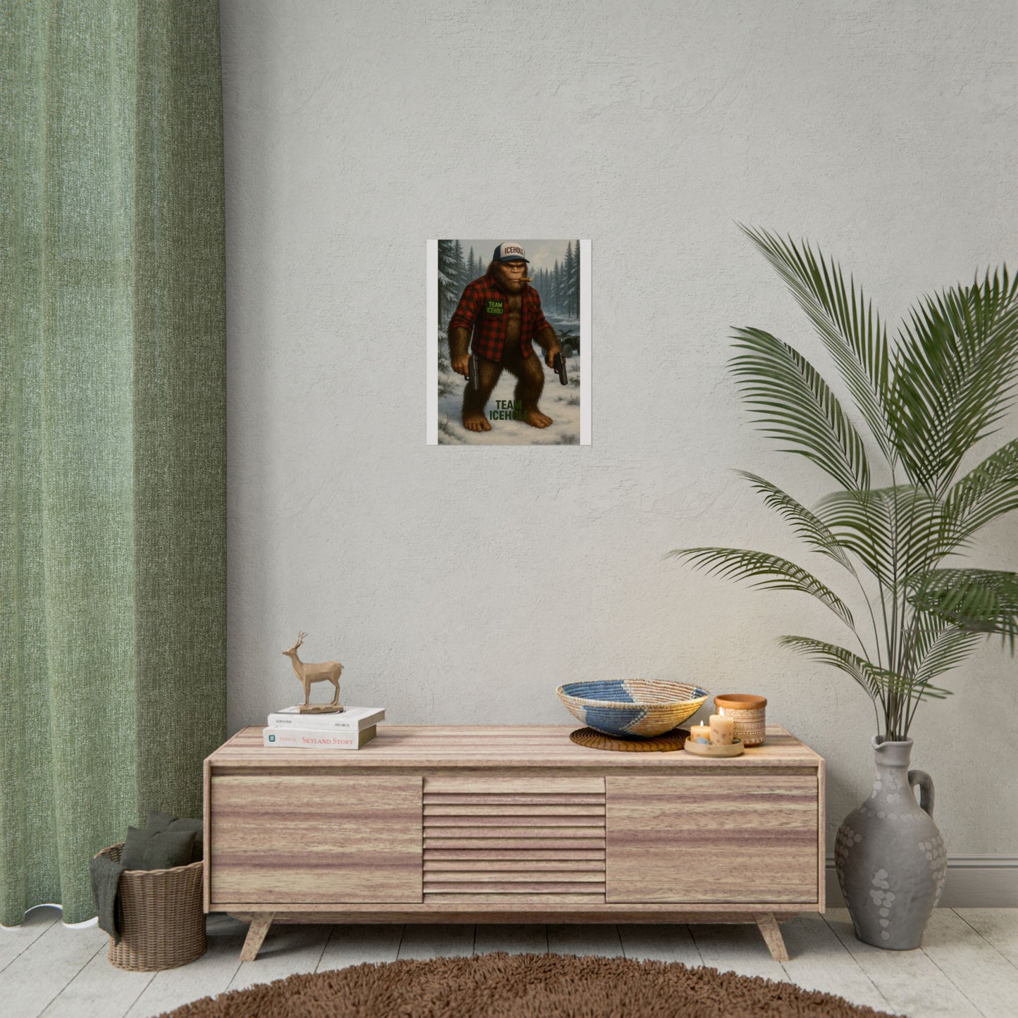 Team IceHole Bigfoot Logo Rolled Poster